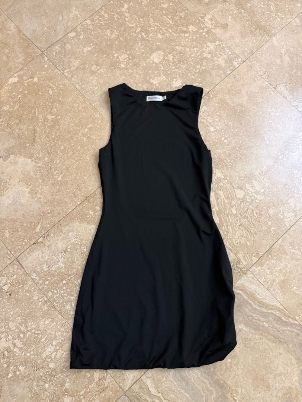 Beginning Boutique Black Sleeveless Mini Sheath Dress